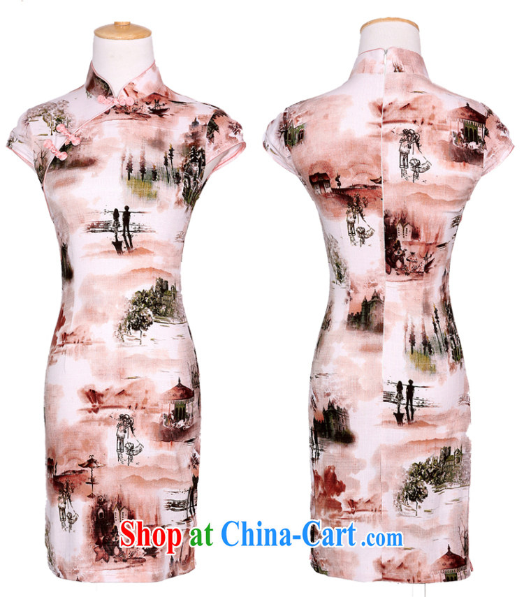 The Estee Lauder poetry 2015 new summer short-sleeved stamp duty dresses girls dresses low on the truck daily cheongsam dress 981 Heavenly Fragrance M pictures, price, brand platters! Elections are good character, the national distribution, so why buy now enjoy more preferential! Health