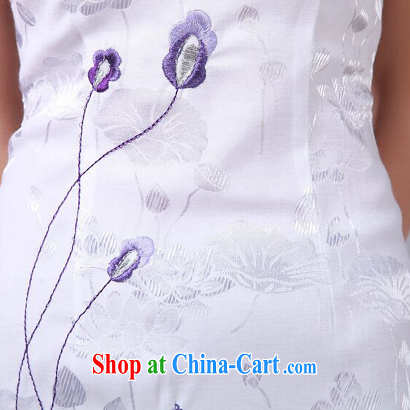 spend the summer short dresses with new female Chinese improved version, for pure cotton embroidered short dresses daily dress such as the color 2 XL, figure, and shopping on the Internet