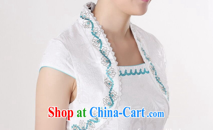 Bin Laden smoke Chinese qipao summer wear new clothes Chinese clothing improved version, for jacquard cotton mini-short dresses such as the color 2 XL pictures, price, brand platters! Elections are good character, the national distribution, so why buy now enjoy more preferential! Health