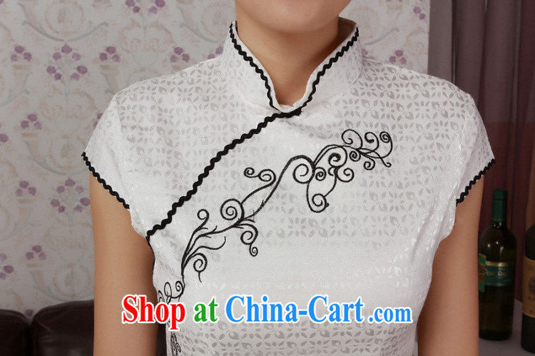 Bin Laden smoke-free summer cheongsam dress Chinese new cotton hand-painted Chinese improved, for low-power's short cheongsam dress as color 2XL pictures, price, brand platters! Elections are good character, the national distribution, so why buy now enjoy more preferential! Health