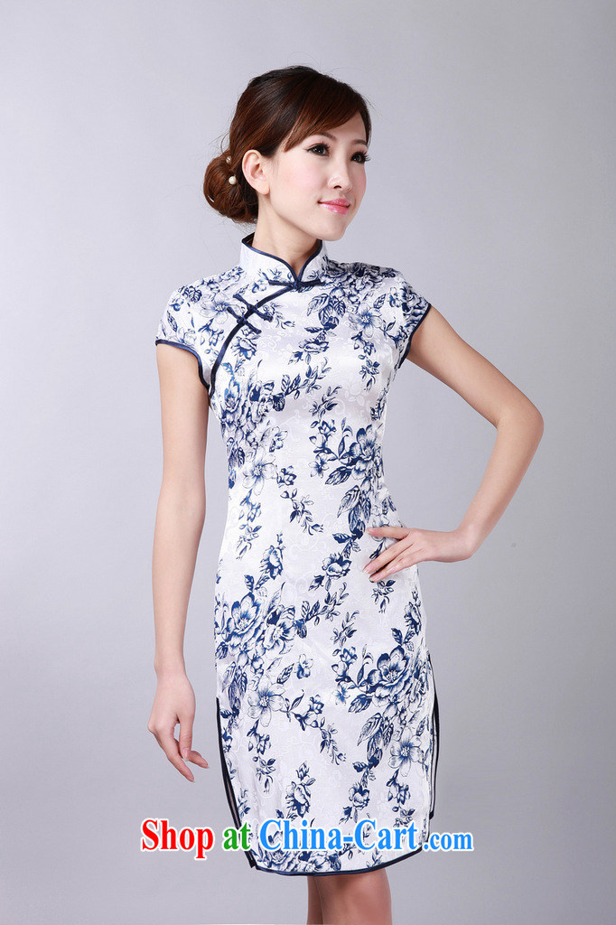 spend the summer new cheongsam dress Tang with improved porcelain was Chinese, for a tight cotton short cheongsam as shown color 2 XL pictures, price, brand platters! Elections are good character, the national distribution, so why buy now enjoy more preferential! Health