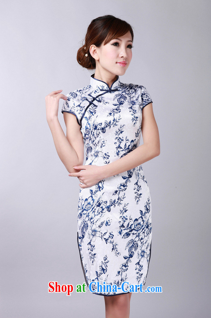 spend the summer new cheongsam dress Tang with improved porcelain was Chinese, for a tight cotton short cheongsam as shown color 2 XL pictures, price, brand platters! Elections are good character, the national distribution, so why buy now enjoy more preferential! Health