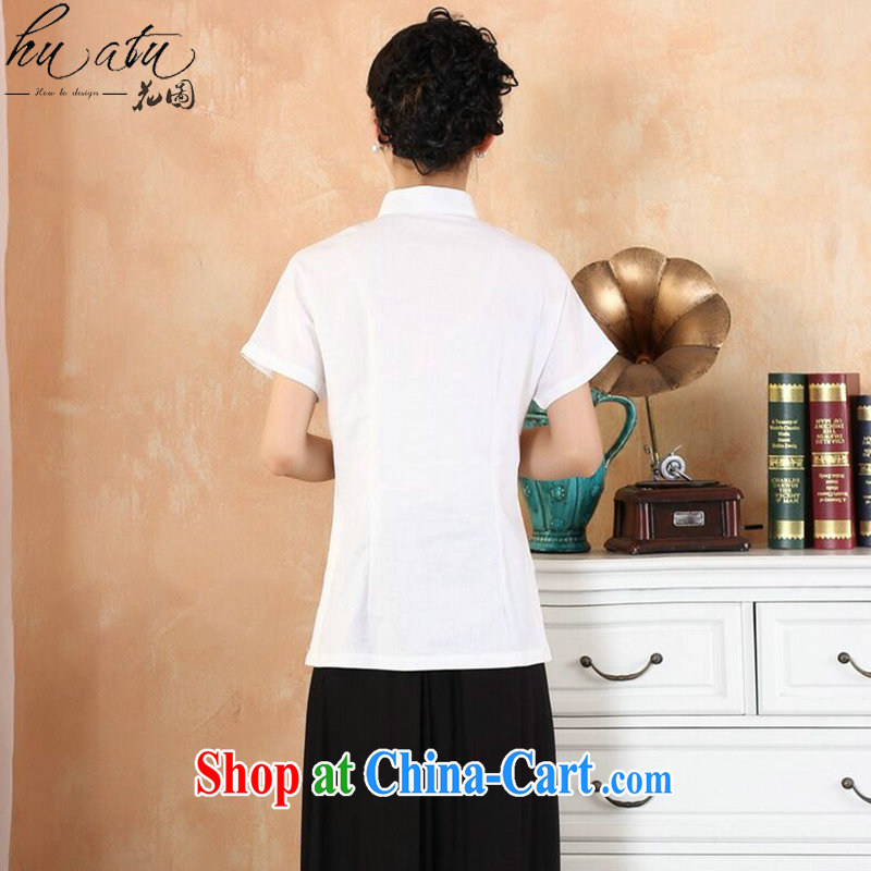 Take the hand painted dresses T-shirt summer new units the maximum code Chinese women, improved service, Ms. Tang - 2 white 4XL, figure, and, on-line shopping