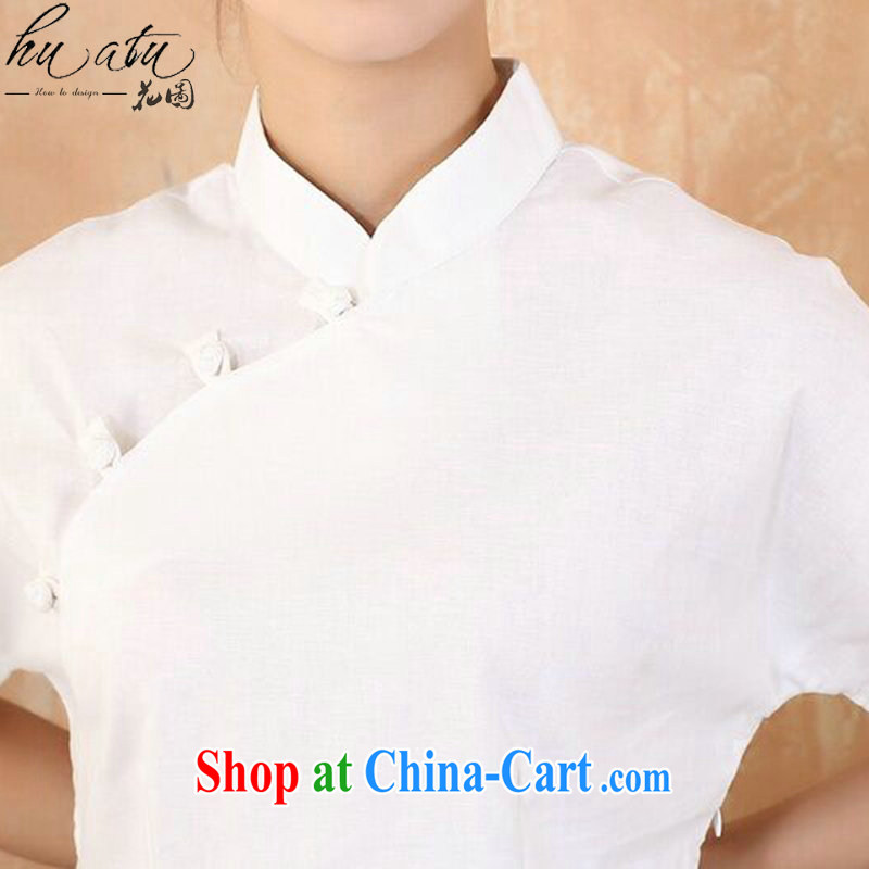 Take the hand painted dresses T-shirt summer new units the maximum code Chinese women, improved service, Ms. Tang - 2 white 4XL, figure, and, on-line shopping