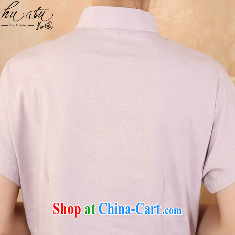 Dan smoke-free hand-painted dresses T-shirt summer new cotton the larger Chinese women, improved service, Ms. Tang - 3 purple 4 XL, Bin Laden smoke, shopping on the Internet