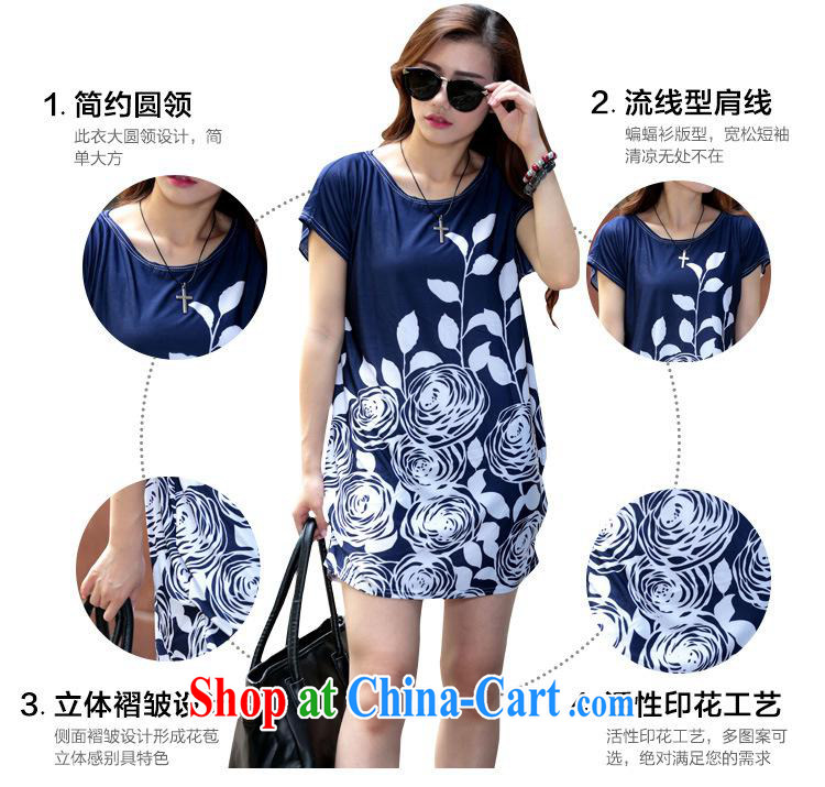 Summer 2015 New Paragraph Style in Europe and middle-aged and older persons MOM with a short-sleeved shirt T female ice's code t-shirt dark blue are code pictures, price, brand platters! Elections are good character, the national distribution, so why buy now enjoy more preferential! Health