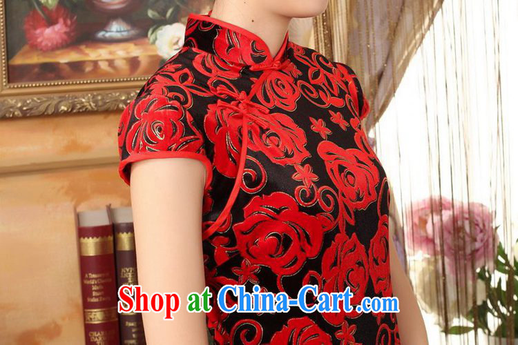 According to fuser new Chinese improved Chinese qipao stretch the wool stylish classic short-sleeved short cheongsam dress LGD/TD #0043 figure 2 XL pictures, price, brand platters! Elections are good character, the national distribution, so why buy now enjoy more preferential! Health