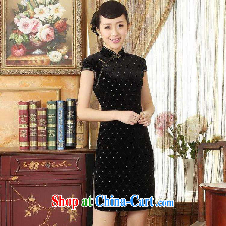 According to fuser stylish new ladies retro improved Chinese qipao, for a tight Classic beauty for short Chinese qipao dress LGD/TD 0044 #black 2 XL pictures, price, brand platters! Elections are good character, the national distribution, so why buy now enjoy more preferential! Health