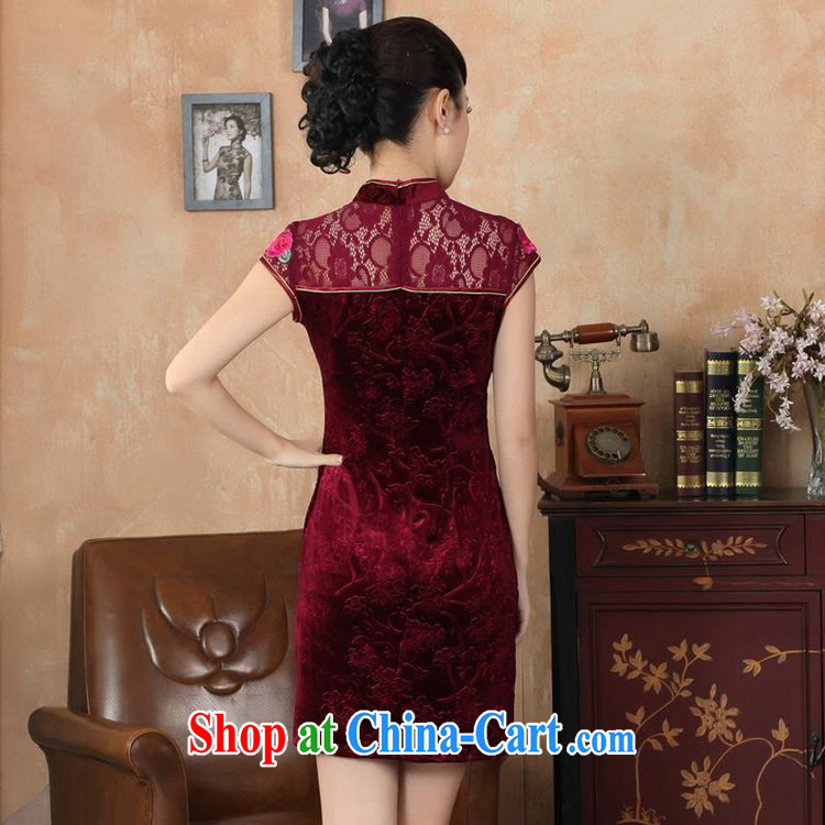 According to fuser summer new female improved daily beauty embroidery lace Chinese qipao dress LGD/D 0256 #wine red 2 XL pictures, price, brand platters! Elections are good character, the national distribution, so why buy now enjoy more preferential! Health