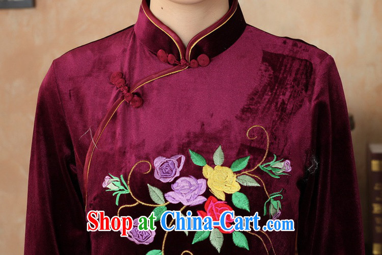 According to fuser stylish new clothes improved daily Chinese qipao stretch the silk embroidered beauty in short sleeves cheongsam dress LGD/TD 0042 # -A black 2 XL pictures, price, brand platters! Elections are good character, the national distribution, so why buy now enjoy more preferential! Health