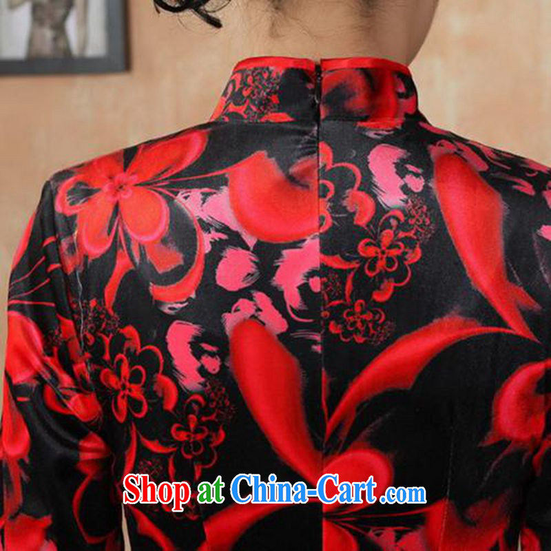 According to fuser stylish new clothes improved Chinese qipao solid-aggressive really scouring pads 7 cuff cheongsam dress LGD/TD 0041 #red 2 XL, fuser, and shopping on the Internet