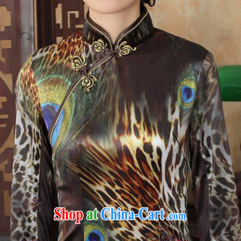 According to fuser and stylish new female Ethnic Wind everyday dresses, velvet poster cultivating 7 cuff cheongsam dress LGD/TD 0037 #3 XL, fuser, and online shopping