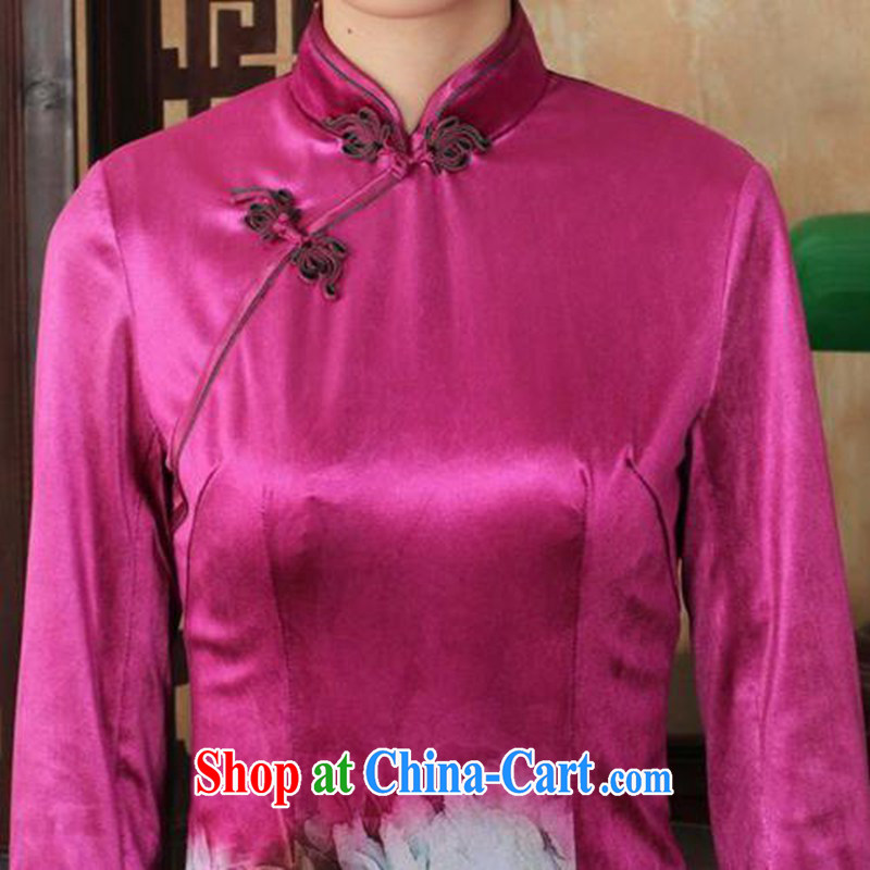 According to fuser stylish new ladies retro Ethnic Wind improved Chinese qipao, scouring pads 7 beauty cuff cheongsam dress LGD/TD 0035 #as figure 2 XL, fuser, and online shopping
