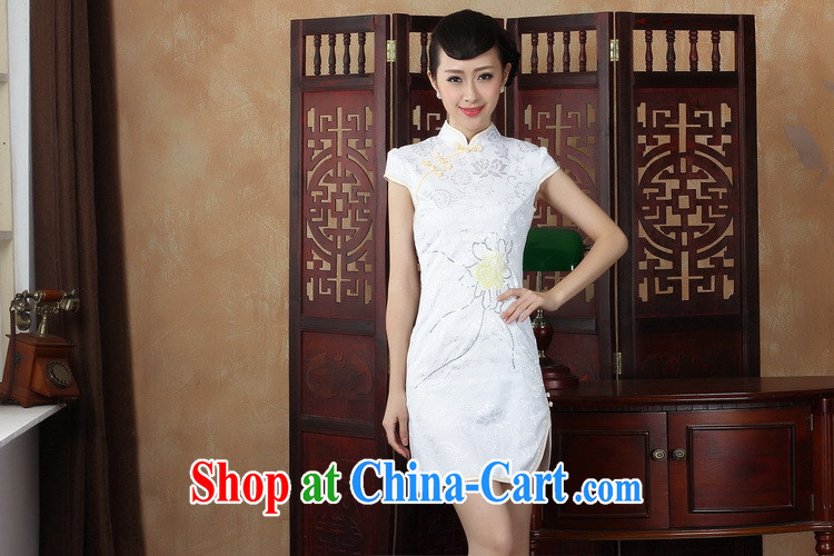 Bin Laden smoke-free summer new dresses daily improved Chinese Antique cheongsam dress dress embroidery, for cotton short cheongsam light blue 2 XL pictures, price, brand platters! Elections are good character, the national distribution, so why buy now enjoy more preferential! Health