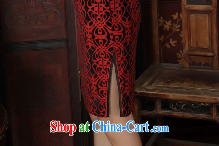 Under the fuser and stylish new ladies dresses Ethnic Wind lace gold velour 7 beauty cuff cheongsam dress LGD/TD 0025 #3 XL pictures, price, brand platters! Elections are good character, the national distribution, so why buy now enjoy more preferential! Health