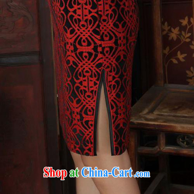 According to fuser stylish new ladies dresses Ethnic Wind lace gold velour 7 beauty cuff cheongsam dress LGD/TD 0025 #3 XL, fuser, and online shopping