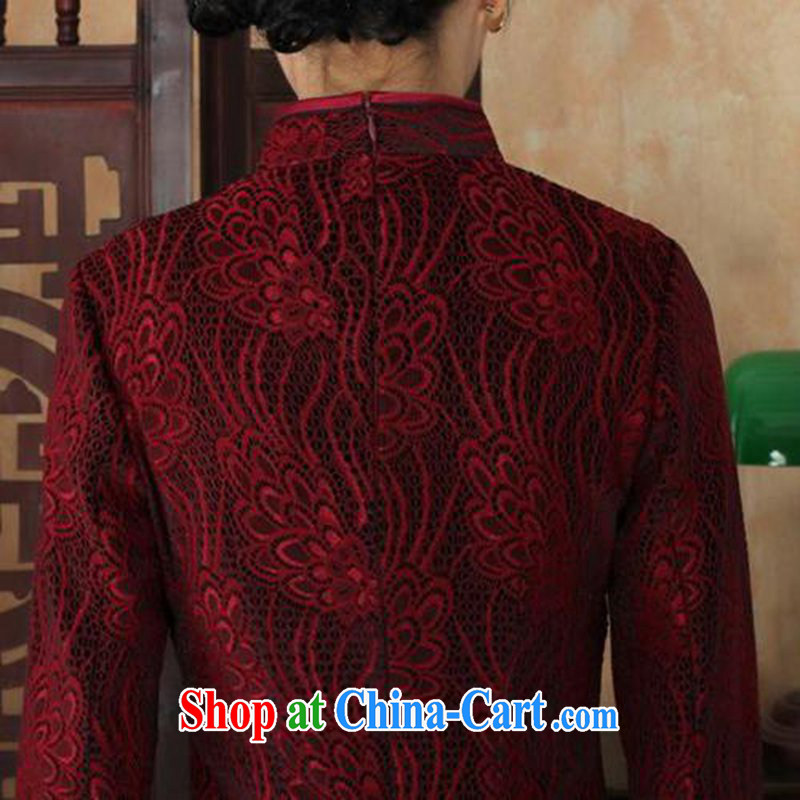 In accordance with fuser Ethnic Wind and stylish new ladies dresses, for the hard-pressed lace gold velour cultivating 7 cuff cheongsam dress LGD 90/TD 0024 #3 XL, fuser, and shopping on the Internet