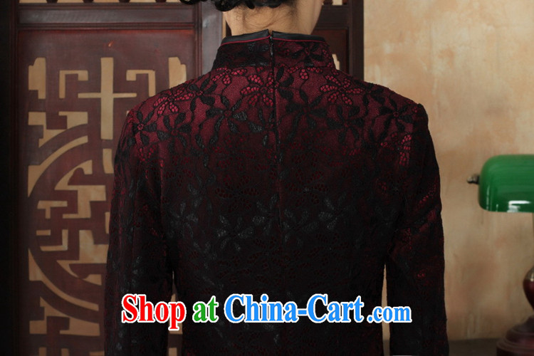 Under the fuser and stylish new ladies dresses Ethnic Wind lace gold velour cultivating 7 sub-cuff cheongsam dress LGD/TD 0021 #3 XL pictures, price, brand platters! Elections are good character, the national distribution, so why buy now enjoy more preferential! Health