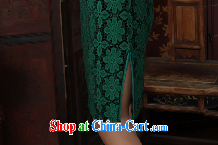 Under the fuser and stylish new ladies' dresses Ethnic Wind lace + wool beauty flag 7 sub-cuff with Tang cheongsam dress LGD/TD 0020 #green 3 XL pictures, price, brand platters! Elections are good character, the national distribution, so why buy now enjoy more preferential! Health