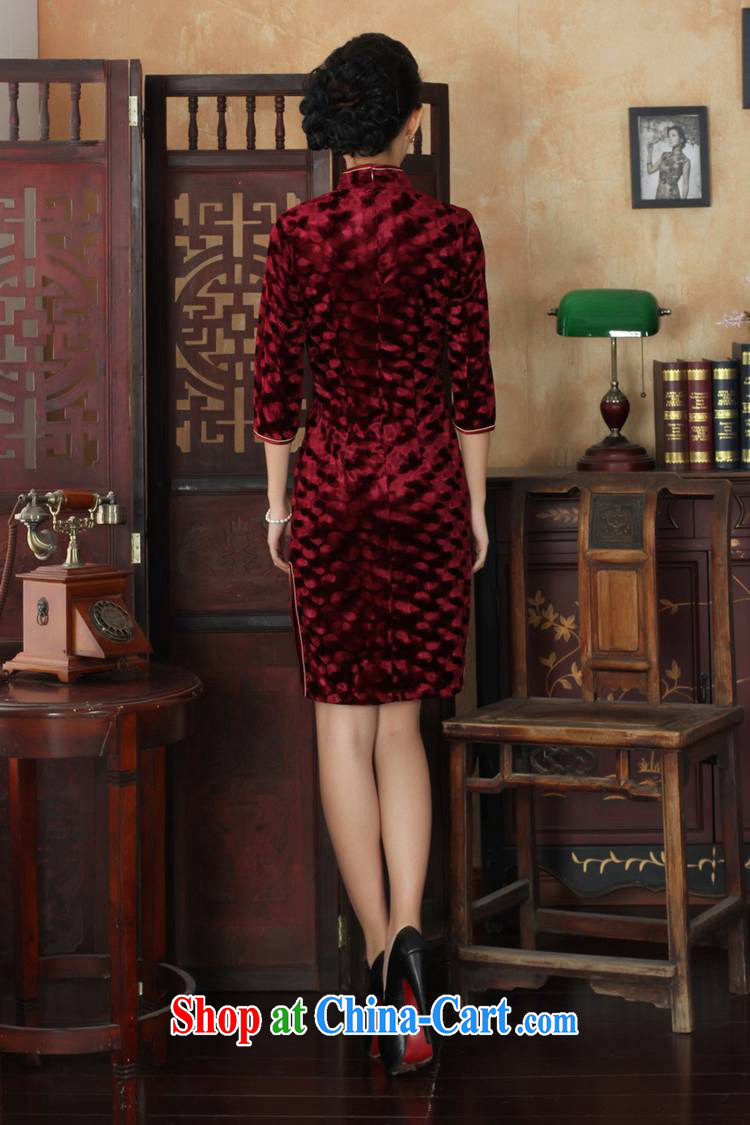 Under the fuser and stylish new female Ethnic Wind improved daily Chinese qipao, scouring pads Sau San 7 sub-cuff with Tang cheongsam dress LGD/TD 0018 #wine red 3 XL pictures, price, brand platters! Elections are good character, the national distribution, so why buy now enjoy more preferential! Health