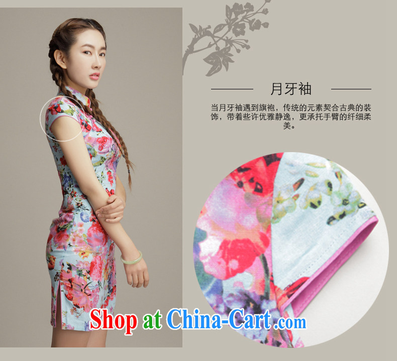 Bong-amphibious Ori-jung spent retro cotton the cheongsam daily small floral Korea Chinese qipao dresses DQ 1596 fancy XXL pictures, price, brand platters! Elections are good character, the national distribution, so why buy now enjoy more preferential! Health