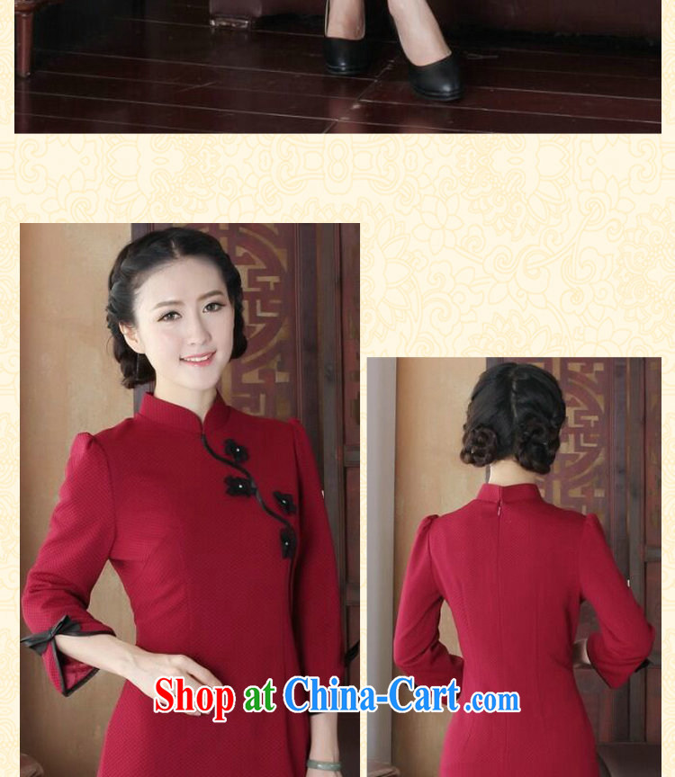 Take the cheongsam dress upscale Chinese improved, manually for three-dimensional flower knitting fashion cheongsam dress cheongsam banquet serving wine red 3XL pictures, price, brand platters! Elections are good character, the national distribution, so why buy now enjoy more preferential! Health