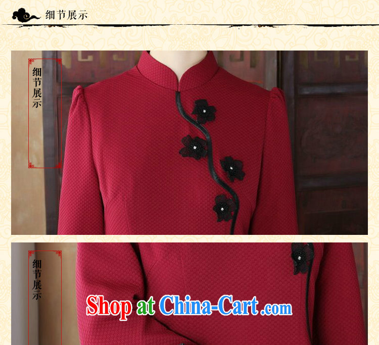 Dan smoke cheongsam dress upscale Chinese improved, manually for three-dimensional flower knitting fashion cheongsam dress cheongsam banquet serving wine red 3XL pictures, price, brand platters! Elections are good character, the national distribution, so why buy now enjoy more preferential! Health