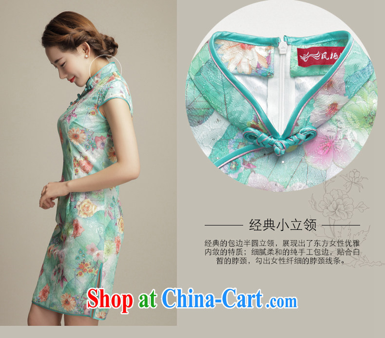 Bong-amphibious Ori-cycle beauty floral displays improved cheongsam summer 2015 new stylish lace cheongsam dress DQ 1597 fancy XXL pictures, price, brand platters! Elections are good character, the national distribution, so why buy now enjoy more preferential! Health