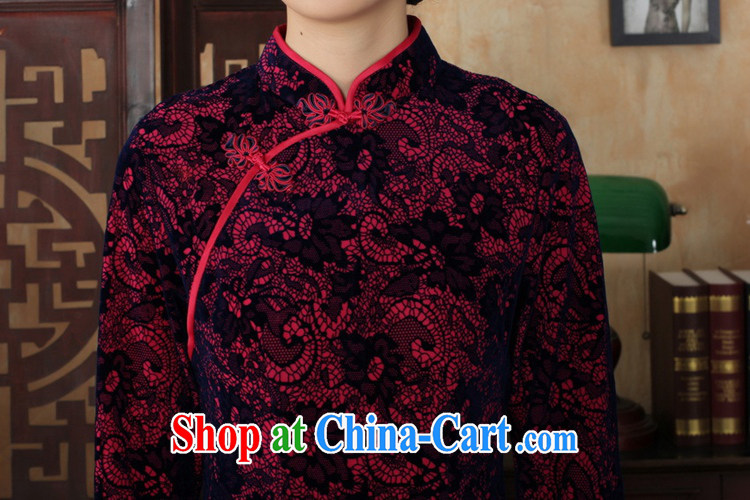 According to fuser stylish new female Ethnic Wind Chinese qipao, for a tight gold velour cultivating 7 cuff Chinese cheongsam dress LGD/TD 0016 # of red 2 XL pictures, price, brand platters! Elections are good character, the national distribution, so why buy now enjoy more preferential! Health
