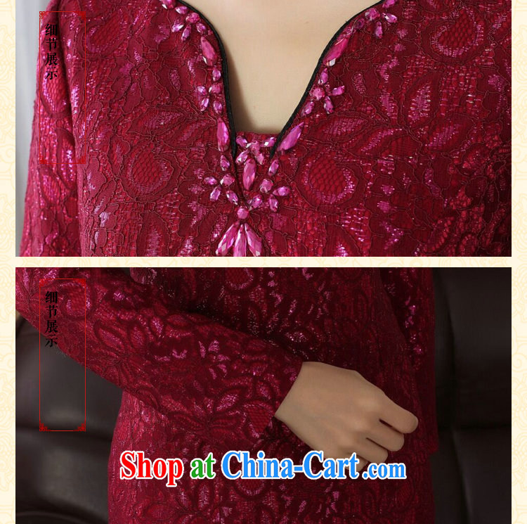 Take the Spring and Autumn and new Chinese Dress U for improved cheongsam dress manually staple Pearl lace dinner long-sleeved qipao gown shown in Figure 3XL pictures, price, brand platters! Elections are good character, the national distribution, so why buy now enjoy more preferential! Health