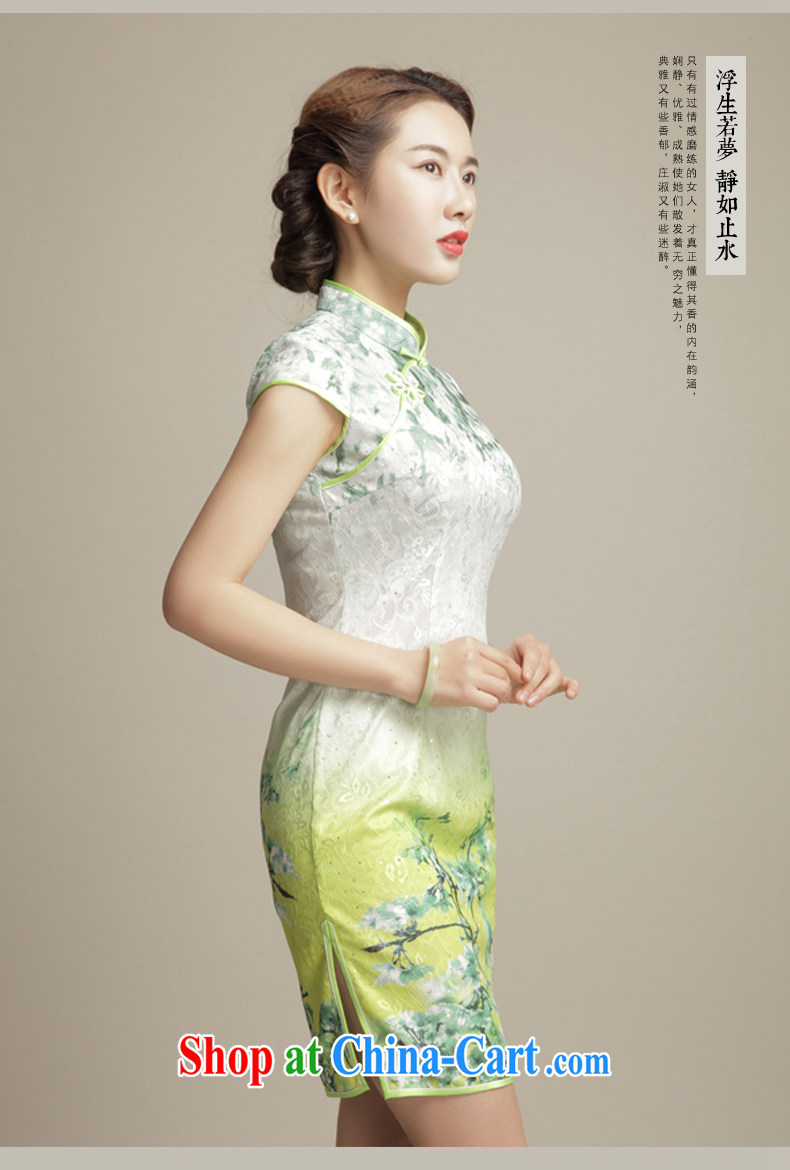 Bong-amphibious Ori-CHUI Chi stylish improved cheongsam 2015 summer elegant retro Daily Beauty cheongsam dress DQ 1599 fancy XXL pictures, price, brand platters! Elections are good character, the national distribution, so why buy now enjoy more preferential! Health