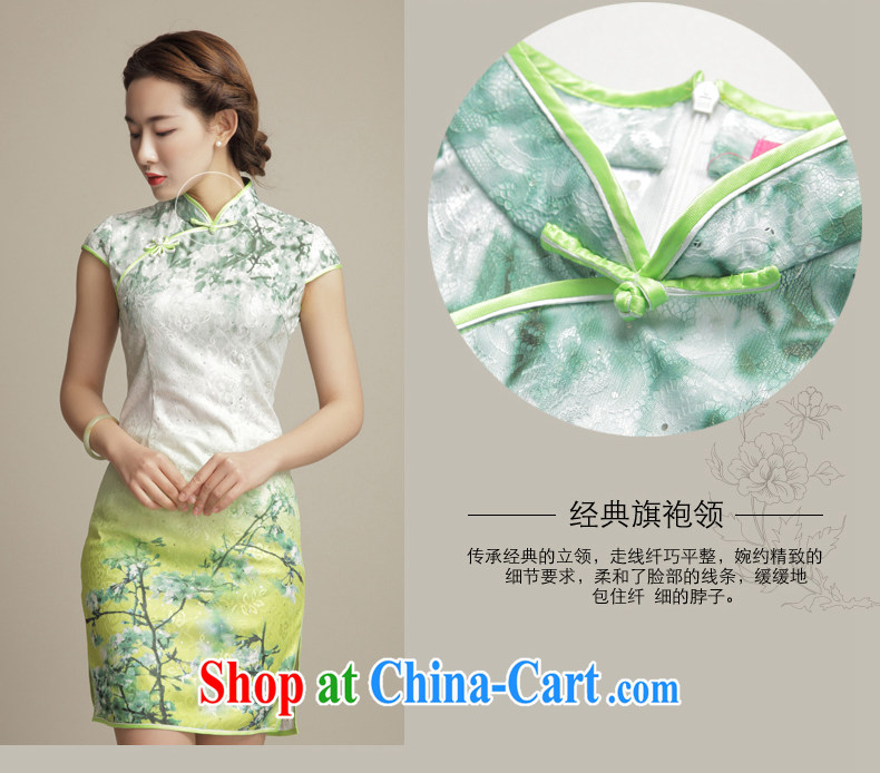 Bong-amphibious Ori-CHUI Chi stylish improved cheongsam 2015 summer elegant retro Daily Beauty cheongsam dress DQ 1599 fancy XXL pictures, price, brand platters! Elections are good character, the national distribution, so why buy now enjoy more preferential! Health
