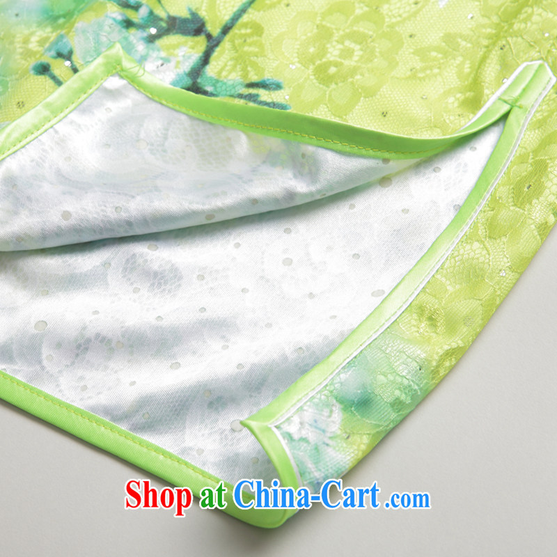 Bong-amphibious Ori-CHUI Chi stylish improved cheongsam 2015 summer elegant retro Daily Beauty cheongsam dress 1599 DQ XXL suit, Bong-amphibious and, shopping on the Internet