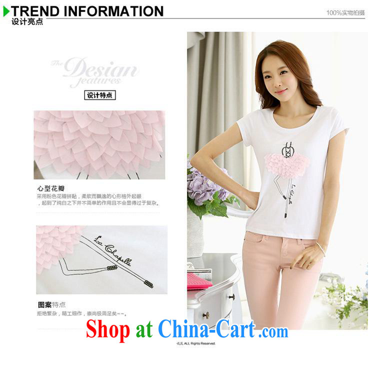 Ya-ting store 2015 short sleeved shirt T girl T-shirts female students with summer new larger female Korean short-sleeved white XL pictures, price, brand platters! Elections are good character, the national distribution, so why buy now enjoy more preferential! Health
