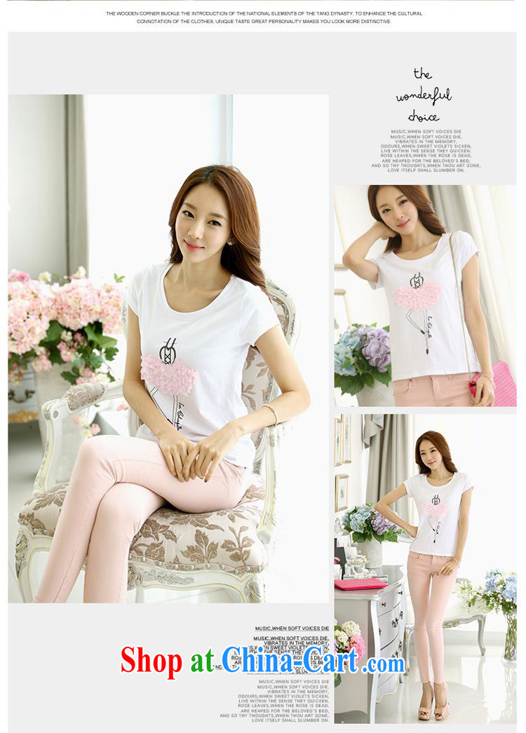 Ya-ting store 2015 short sleeved shirt T girl T-shirts female students with summer new larger female Korean short-sleeved white XL pictures, price, brand platters! Elections are good character, the national distribution, so why buy now enjoy more preferential! Health