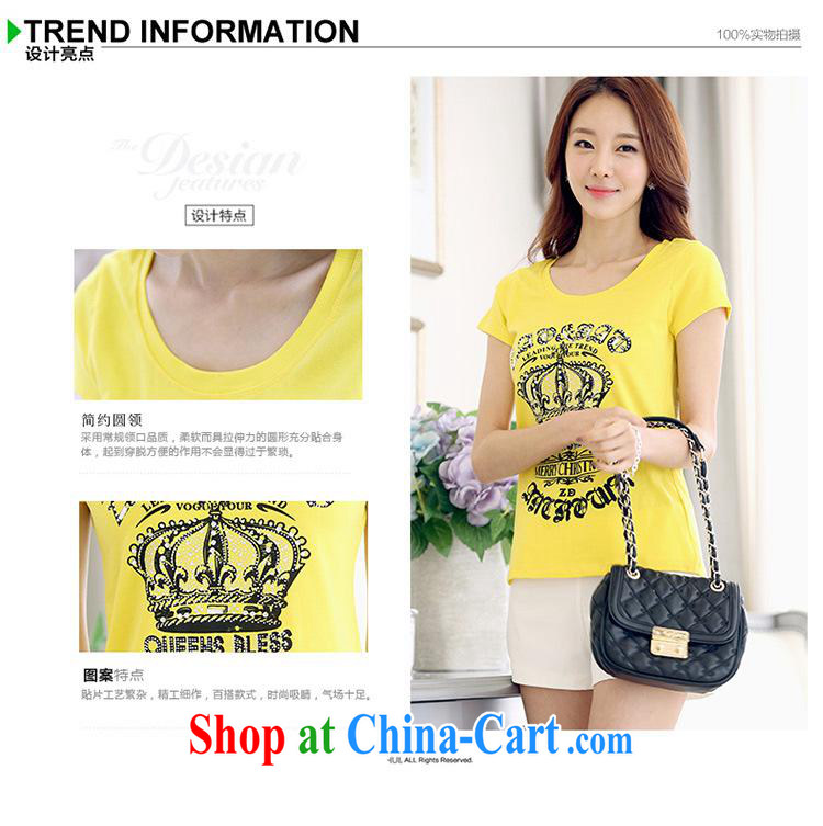 Ya-ting store summer 2015 new female short-sleeve stamp duty cotton T pension pretty T-shirt black XL pictures, price, brand platters! Elections are good character, the national distribution, so why buy now enjoy more preferential! Health