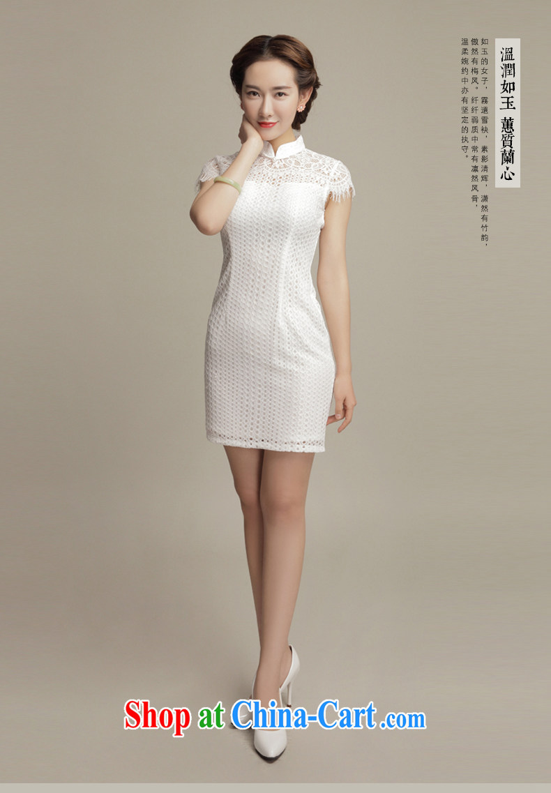 Bong-amphibious Ori-The Snow fashion cheongsam dress summer 2015 new lace improved sexy cheongsam dress DQ 15,102 white XXL pictures, price, brand platters! Elections are good character, the national distribution, so why buy now enjoy more preferential! Health