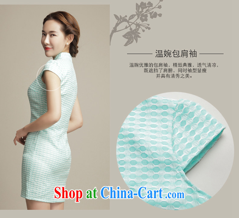 Bong-amphibious Ori-such as Jin fashion style dresses summer 2015 elegant and refined daily cultivating cheongsam dress DQ 15,103 light blue XXL pictures, price, brand platters! Elections are good character, the national distribution, so why buy now enjoy more preferential! Health