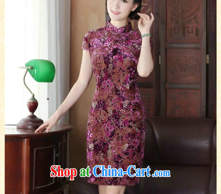 spend the summer new cheongsam dress dinner Chinese improved the style and elegant wool China wind short-sleeve dresses such as the color XL pictures, price, brand platters! Elections are good character, the national distribution, so why buy now enjoy more preferential! Health