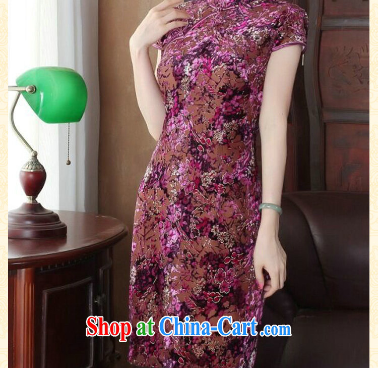 Bin Laden smoke-free summer new cheongsam dress dinner Chinese improved the style and elegant wool China wind short-sleeve dresses such as the color XL pictures, price, brand platters! Elections are good character, the national distribution, so why buy now enjoy more preferential! Health