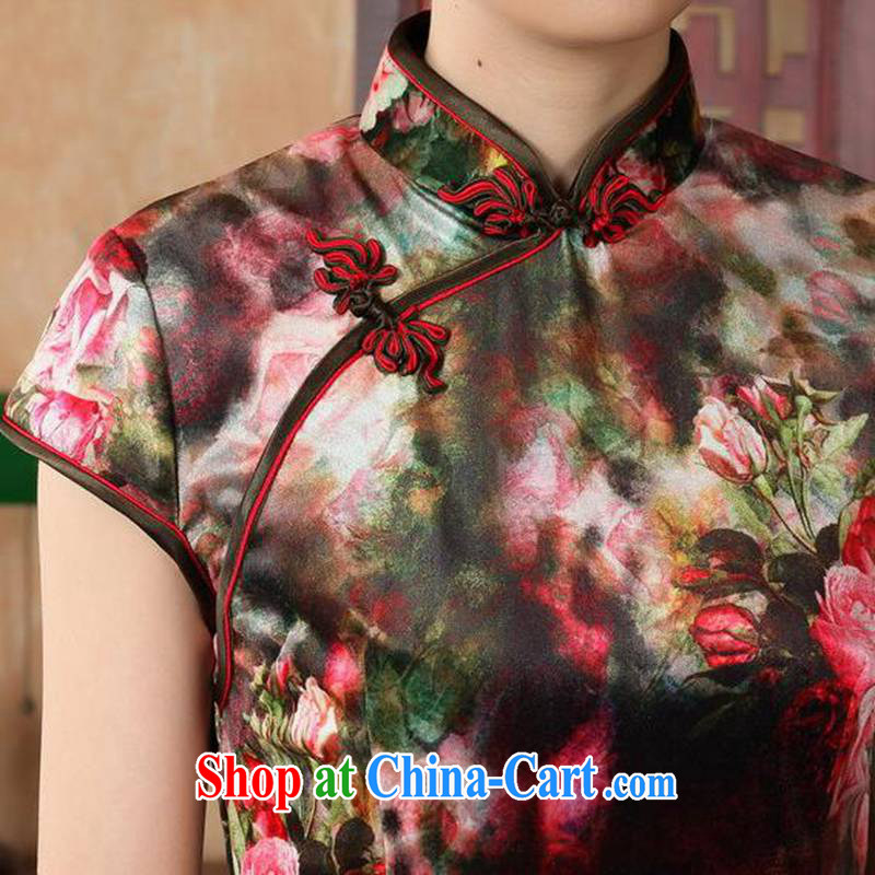 According to fuser stylish new clothes improved Chinese qipao, for a tight Classic tray for cultivating short Chinese qipao dress LGD/TD 0013 #as figure 2 XL, fuser, and shopping on the Internet