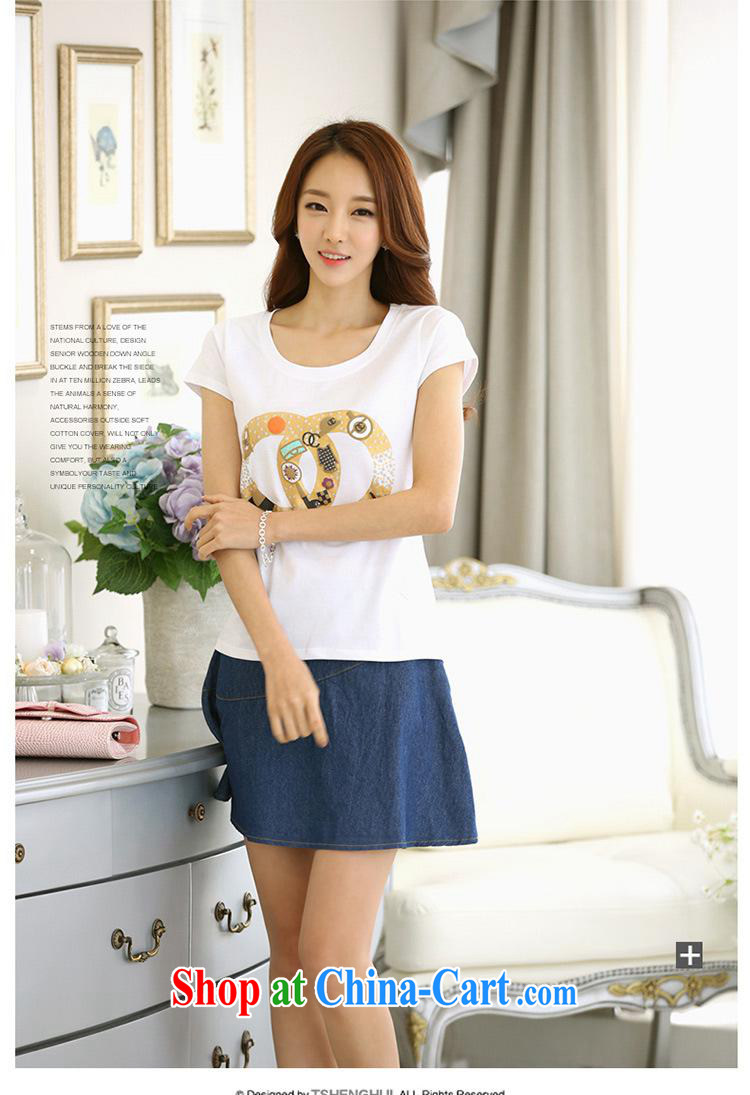 Ya-ting store 2015 short sleeved shirt T girl T-shirts female students with summer new large, female Korean short-sleeved royal blue XL pictures, price, brand platters! Elections are good character, the national distribution, so why buy now enjoy more preferential! Health