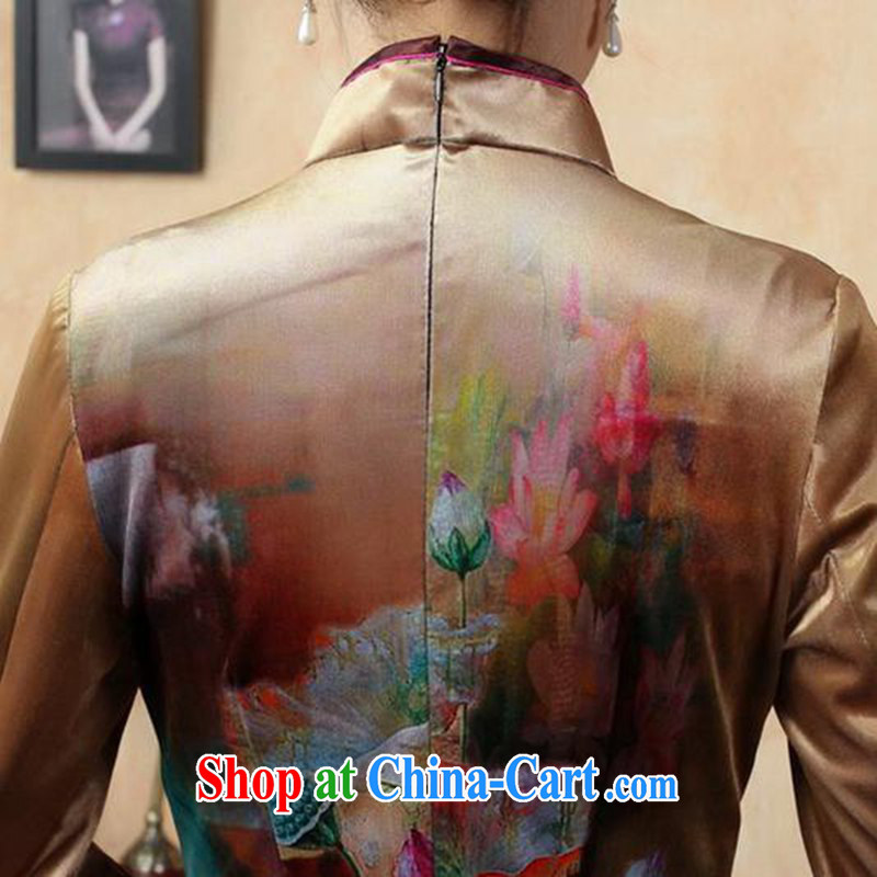 According to fuser stylish new female Ethnic Wind improved Chinese qipao, for classical-tie hand-painted Sau San Tong with cheongsam dress LGD/TD #0009 figure 2 XL, fuser, and shopping on the Internet