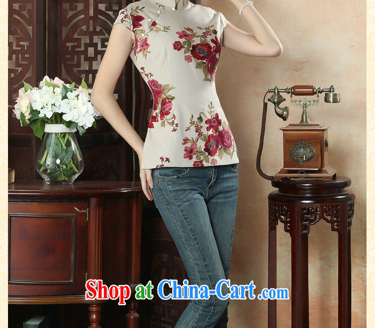 spend the summer with new dresses T-shirt Chinese, Han-chinese improved version for the ladies' short-sleeve cotton the Chinese figure color L pictures, price, brand platters! Elections are good character, the national distribution, so why buy now enjoy more preferential! Health