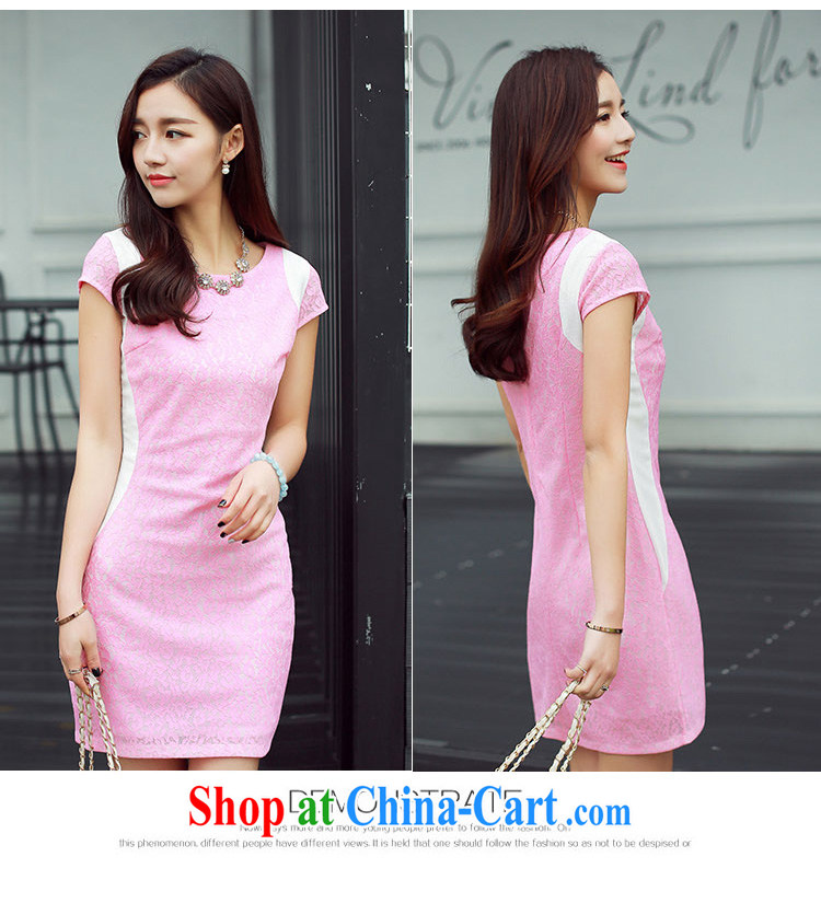 XUAN FENG 2015 summer new Korean Beauty round-collar short-sleeve hit color stylish retro dress cheongsam dress the toner XXL pictures, price, brand platters! Elections are good character, the national distribution, so why buy now enjoy more preferential! Health