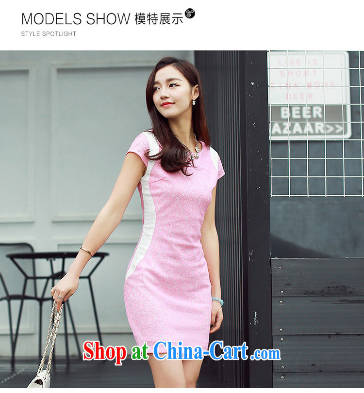Sung Yang 2015 summer new Korean Beauty round-collar short-sleeve hit color stylish retro dress cheongsam dress the toner XXL pictures, price, brand platters! Elections are good character, the national distribution, so why buy now enjoy more preferential! Health