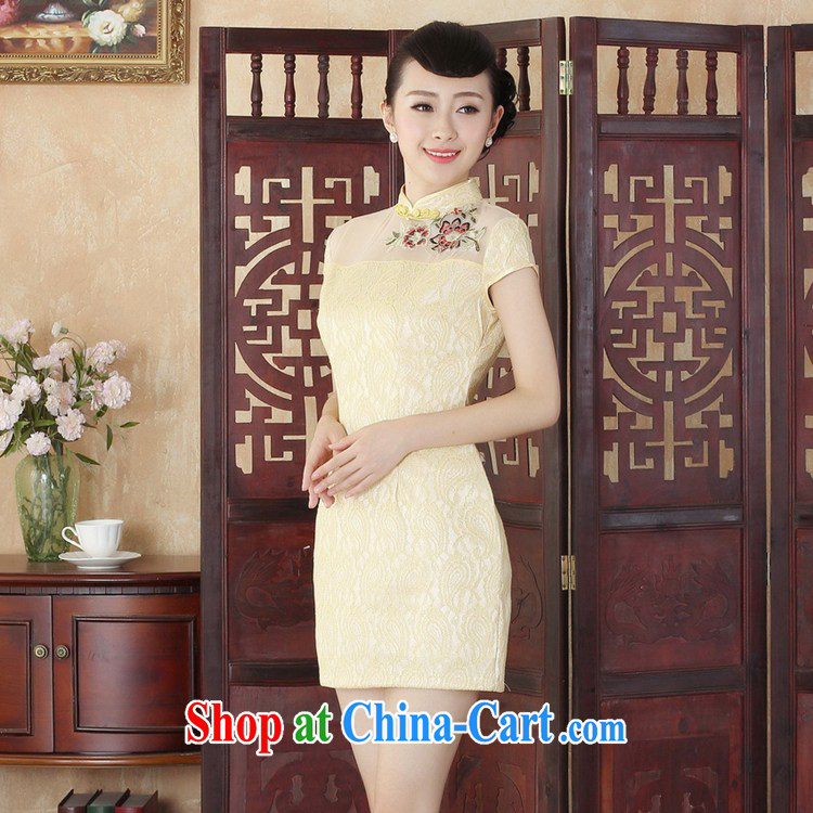 According to fuser stylish new ladies Ethnic Wind improved Chinese qipao, for stitching embroidered beauty short Chinese qipao dress LGD/D 0254 #red 2 XL pictures, price, brand platters! Elections are good character, the national distribution, so why buy now enjoy more preferential! Health