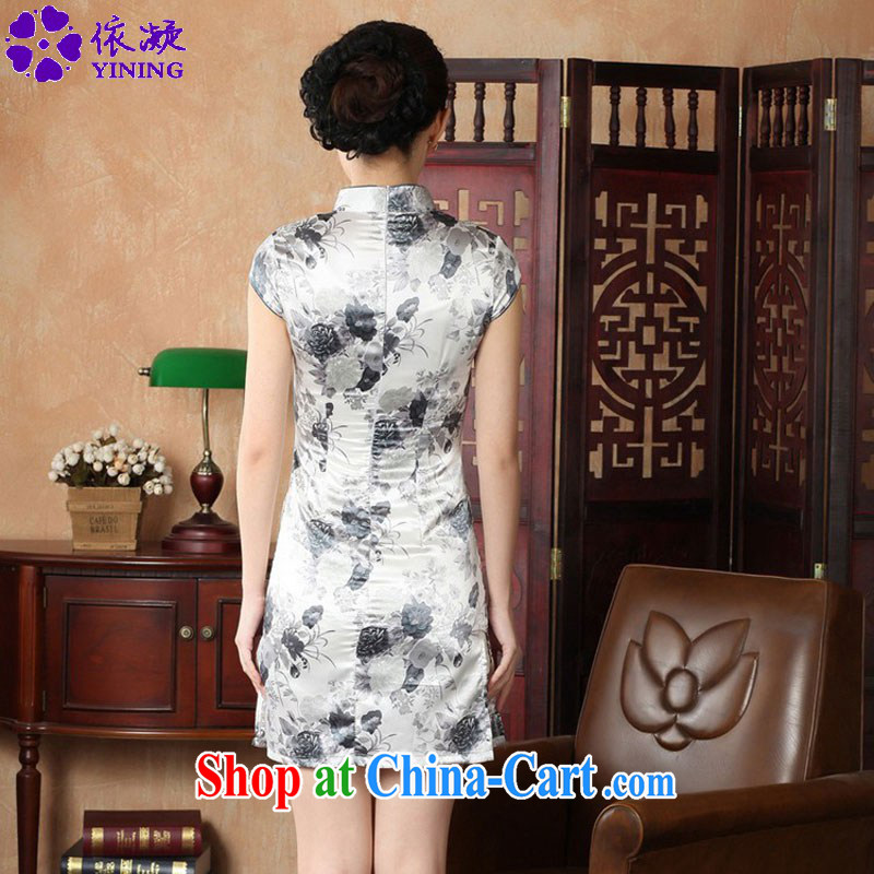 According to fuser stylish new daily improved Chinese qipao, for a tight stamp beauty short Chinese qipao dress LGD/J #5139 figure 2 XL, fuser, and Internet shopping