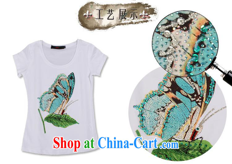 hamilton 2015 New boutique ladies fashion butterfly manually staple beads wood drill the European site stretch cotton female T shirt T-shirt yellow XXXL pictures, price, brand platters! Elections are good character, the national distribution, so why buy now enjoy more preferential! Health