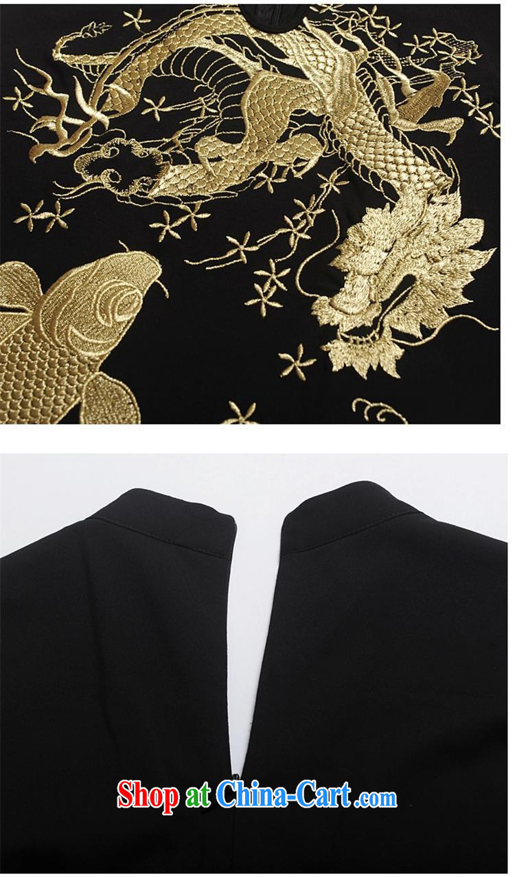 Yi Hsin Yi 2015 summer new female retro ethnic wind beauty embroidery cheongsam dress-up collar dresses black XL pictures, price, brand platters! Elections are good character, the national distribution, so why buy now enjoy more preferential! Health